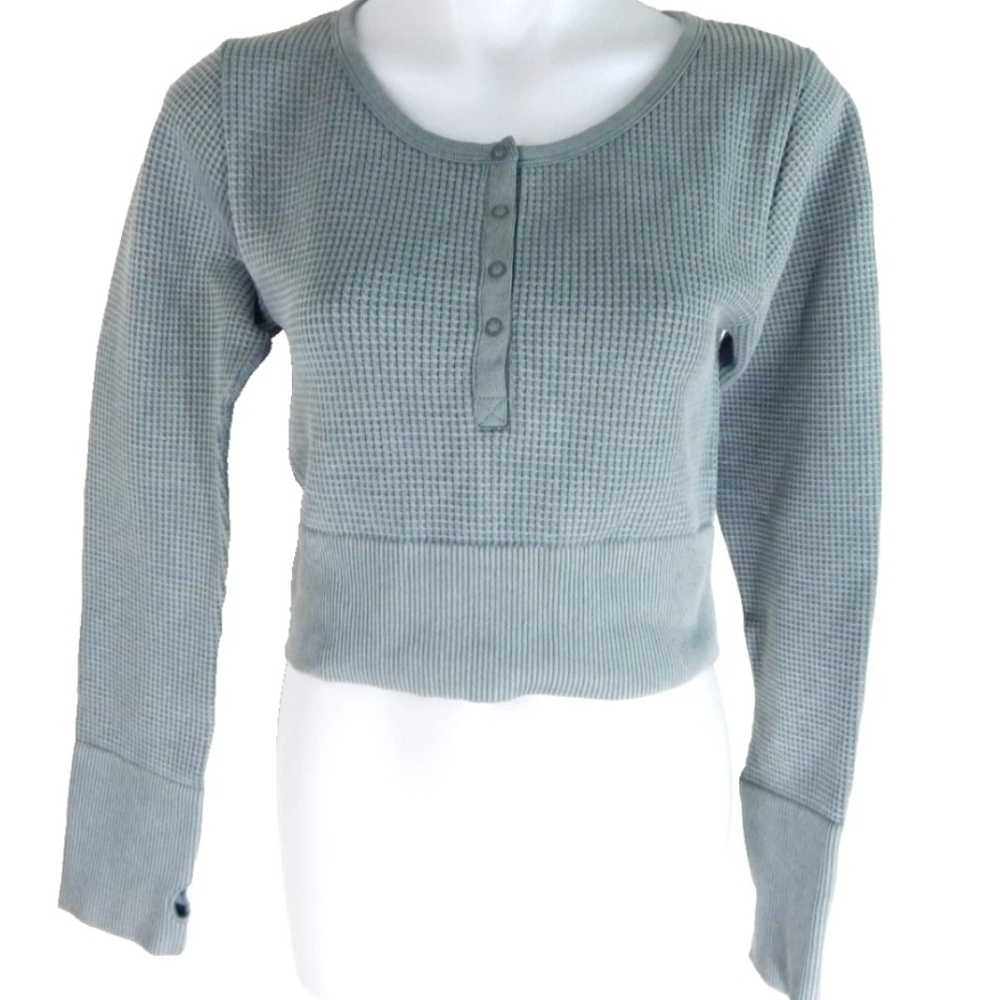 Aerie Offline Main Squeeze Seamless Waffle Knit Crop Top